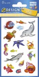 Avery Zweckform® Z-Design 53707, Kinder Sticker, Meerestiere, 2 Bogen/30 Sticker Deko-Etiketten 2