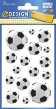 Avery Zweckform® Z-Design 53708, Kinder Sticker, Fußbälle, 3 Bogen/48 Sticker Deko-Etiketten 3