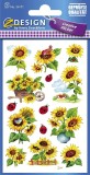 Avery Zweckform® Z-Design 54171, Deko Sticker, Sonnenblumen, 2 Bogen/28 Sticker Deko-Etiketten 2
