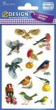 Avery Zweckform® Z-Design 55713, Deko Sticker, Vögel, 3 Bogen/33 Sticker Deko-Etiketten Vögel 3