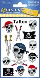 Avery Zweckform® Z-Design 56632, Kinder Tattoos, Totenköpfe, 1 Bogen/13 Tattoo Tattoo 76 x 120 mm