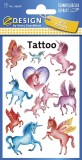 Avery Zweckform® Z-Design 56669, Kinder Tattoos, Einhörner, 1 Bogen/10 Tattoo Tattoo 76 x 120 mm