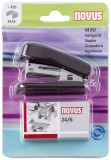 Novus® Minihefter + Klammern - 12 Blatt, schwarz Blisterverpackung Heftgerät bis 12 Blatt 20 mm