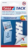 tesa® Tack® Klebestücke - 72 Pads, ablösbar, transparent Klebestücke 72 Stück