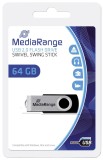 MediaRange USB Speicherstick 2.0 - 64 GB USB Stick 64 GB USB 2.0 13-17 MB/s 6-8 MB/s schwarz/silber