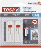 tesa® Powerstrips® Klebenagel - ablösbar, verstellbar, Tragfähigkeit 1kg, weiß, 2 Stück 1 kg