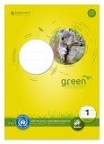 Staufen® green Arbeitsblätterblock LIN 1 - A4, 50 Blatt, 80 g/qm, 5/5/5mm liniert farbig A4