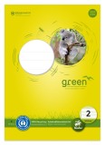 Staufen® green Arbeitsblätterblock LIN 2 - A4, 50 Blatt, 80 g/qm, 4/4/4mm liniert farbig A4