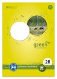 Staufen® green Schulblock LIN 28 - A4, 50 Blatt, 70 g/qm, 5mm kariert mit Randlinien Schulblock A4