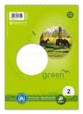 Staufen® green Spiralblock LIN2 A5 40 Blatt 70g/qm 4/4/4mm liniert farbig Spiralblock A5 70 g/qm