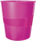 Leitz 5278 Papierkorb WOW - 15l, Polystyren, pink metallic Papierkorb pink metallic 15 Liter