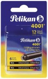 Pelikan® Tintenpatrone 4001® TP/6 - brillant-schwarz, Blister mit 2 Etuis a 6 Patronen