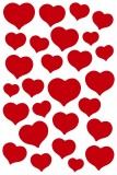 Herma 3254 Sticker MAGIC rote Herzen, Stone Deko-Etiketten Herzen mehrfarbig permanent haftend 1