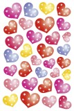 Herma 3256 Sticker MAGIC Punkteherzen, Folie Deko-Etiketten Herzen mehrfarbig Folie 1