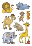 Herma 3334 Sticker DECOR Zootiere Deko-Etiketten Zootiere mehrfarbig Papier permanent haftend 3