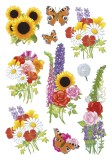 Herma 3369 Sticker DECOR Moderne Blumen Deko-Etiketten Blumen mehrfarbig Papier permanent haftend 3