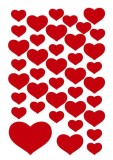 Herma 3841 Sticker DECOR Kleine Herzen rot Deko-Etiketten Herzen mehrfarbig Papier permanent haftend