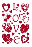 Herma 6287 Sticker MAGIC Love, Jewel Deko-Etiketten Herzen mehrfarbig Folie mit Glitzersteinen 1