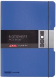 Herlitz Notizheft flex PP - A4, liniert/kariert, 2x 40 Blatt, blau Inhalt austauschbar Notizheft A4