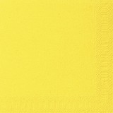 Duni Cocktail-Servietten 3lagig Tissue Uni gelb, 24 x 24 cm, 20 Stück Servietten gelb 24 x 24 cm