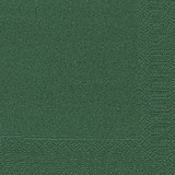 Duni Cocktail-Servietten 3lagig Tissue Uni dunkelgrün, 24 x 24 cm, 20 Stück Servietten dunkelgrün