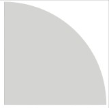 Viertelkreis 80cm mit Systembohrung Grau