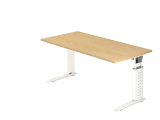 Schreibtisch C-Fuß 160x80cm Ahorn/Weiß