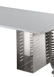 PC-Halter für höhenverstellbare Tisch Silber