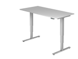 Sitz-Steh-Schreibtisch el.160x80cm Grau