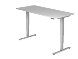 Sitz-Steh-Schreibtisch el.180x80cm Grau