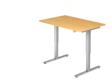 Sitz-Steh-Schreibtisch el.120x80cm Buche