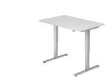 Sitz-Steh-Schreibtisch el.120x80cm Weiß