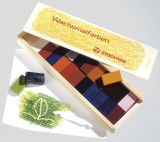 Stockmar Wachsmalblöcke - 24 Farben, Holzkassette Wachsmalfarbe 24 Stück 41 x 23 x 12 mm