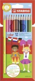 STABILO® Buntstift - color - 12er Pack - mit 12 verschiedenen Farben inklusive 2 Neonfarben 2,5mm