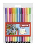 STABILO® Premium-Filzstift - Pen 68 - 15er Pack - mit 15 verschiedenen Farben inklusive 5 Neonfarben