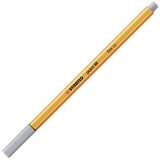 STABILO® Fineliner - point 88 - mittelgrau Fineliner mittelgrau 0,4 mm metallgefasste Spitze