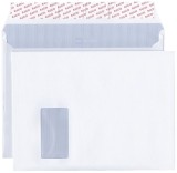 Elco Versandtasche documento - C4 plus, weiß, 120 g/qm, mit Fenster, Haftklebung, 20 mm Seitenfalte