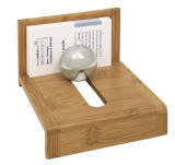 WEDO® Visitenkartenhalter - Bambus Lieferung im Geschenkkarton. Visitenkartenhalter Bambus braun