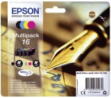 Epson Original Epson Tintenpatrone MultiPack Bk,C,M,Y (C13T16264012,16,T1626,T16264012) Original