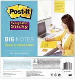 Post-it® SuperSticky Haftnotiz Big Notes - 27,9 x 27,9 cm, neongelb, blanko, 30 Blatt Haftnotiz