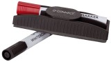Q-Connect® Tafelwischer mit Stiftehalter - inkl. 2 Stifte, magnethaftend, schwarz Tafelwischer