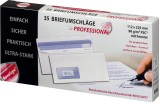 Revelope® Briefumschlag Revelope® - 112 x 225 mm, m. Fenster, weiß,  90 g/qm, Innendruck, Revelope-Klebung, 35 Stück