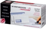 Revelope® Briefumschlag Revelope® - 112 x 225 mm, m. Fenster, weiß,  90 g/qm, Innendruck, Revelope-Klebung, 100 Stück