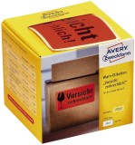Avery Zweckform® 7211 Warnetiketten Vorsicht zerbrechlich! - 200 Stück im Spender 50 x 100 mm