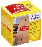 Avery Zweckform® 7310 Sicherheitssiegel Security Seal - 38 x 78 mm, rot, 100 Stück im Spender