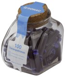 DONAU Tintenpatronen - königsblau, 100 Stück im Glas Tintenpatrone königsblau
