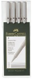 Faber-Castell Tintenschreiber ECCO PIGMENT - 4er Set (0,1/0,3/0,5/0,7 mm), schwarz Fineliner schwarz