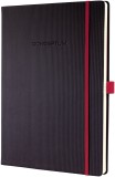 SIGEL Notizbuch Conceptum Red Edition - ca. A4, kariert, schwarz, Hardcover Notizbuch kariert