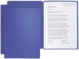Pagna® Präsentationsmappe Star - A4, 2-tlg., blau Präsentationsmappe blau mit Klemmschine 220 mm
