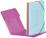 Pagna® Gummizugmappe Lucy Colours - A4, PP, hellblau  transluzent 3 Einschlagklappen A4 Gummizug